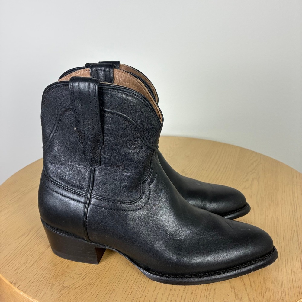 Tecovas The Penny Leather Western Ankle Boots Round Toe Women's 8.5 B Cowgirl